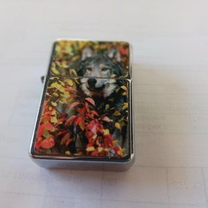 Wolf In The Fall Color Butane Torch Cigarette Cigar Lighter